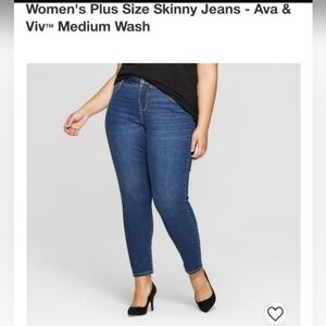 Ava & Viv Medium Wash Skinny Jeans